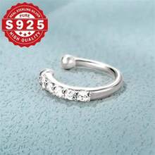 1入式波西米亞風格假鼻環，925純銀鑲嵌立方氧化鋯，無需穿孔，時尚嘻哈配飾 - 彩色 - 查看 3