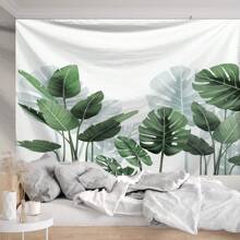 1 件热带绿叶印花涤纶挂毯，适用于客厅、卧室、办公室、派对装饰的壁挂装饰，带垂坠的矩形印花厨房壁挂；附赠 3 个墙钉和 2 个夹子作为礼物，房间旗帜，房间装饰，挂毯，墙壁艺术，房间用品，房间旗帜，家居装饰，挂毯壁挂 - 彩色 - 查看 4
