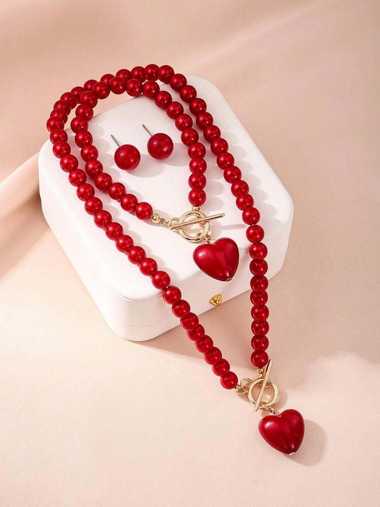 1 Bộ Dây chuyền, Vòng tay, Bông tai và Bộ nhiều món đính cườm thời trang dành cho nữ Thích hợp làm quà tặng trong các bữa tiệc - bộ hạt - Xem 11