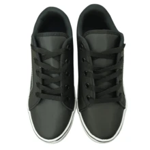 Tênis Feminino Casual Heart Sapatênis Branco Preto Versátil Confortável Estilo e Conforto Novo - Preto - Visão 6