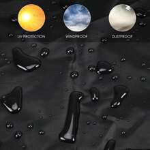 1件装 210D 银色牛津布加厚椅套 - 防水防尘，适用于折叠椅、露台、花园、厨房装饰、家居用品 - 黑色 - 查看 9