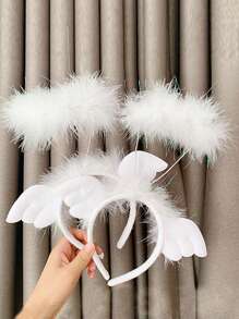 1 件/4 件 LED 发光天使发箍仙女照片闪光头带灯，适合在黑暗中发光霓虹狂欢派对狂欢节女性成人生日圣诞礼物派对用品，圣诞节 - 彩色 - 查看 9