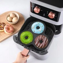 1入黑色氣炸鍋蛋盤，氣炸鍋廚房用氣炸鍋墊紙，氣炸鍋紙，免油炸食物必備
