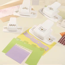 1 件 DIY 蕾丝花压花机、艺术打孔机、可爱压边机、规划纸装饰打孔机 - 彩色 - 查看 9