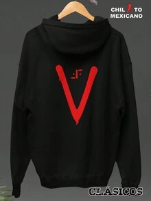 SUDADERA CON CAPUCHA (INVASIÓN EXTRATERRESTRE) - Negro - Ver 4