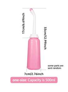 1 Peça Banheira de Assento de Viagem Portátil, Bidê Manual de 350ml/500ml com 2 Bicos para Higiene Pessoal