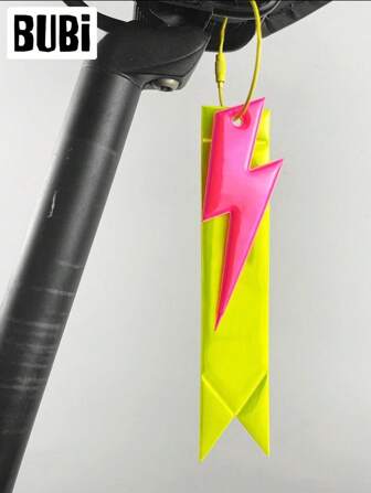 Warning Reflective Bicycle Motorcycle Hanging Decorations Cycling Accessories Pendant For Auto Bike Car Keychain Heart-Shaped Key Chains Ornament Streamer Decoration Auto Interior Exterior Gift For Women Men