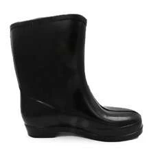 Bota de lluvia Corta Hombre Mujer Unisex Impermeable Antideslizante - Negro - Ver 2