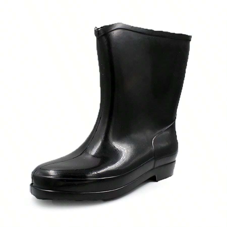 Bota de lluvia Corta Hombre Mujer Unisex Impermeable Antideslizante - Negro - Ver 1