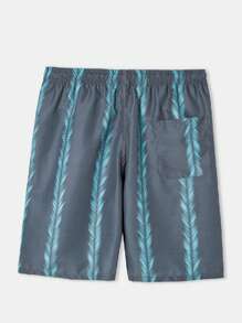 Conjunto De Playera Mangas Cortas Y Short Para Hombre Camiseta & de cintura con cordón Shorts - Azul - Ver 8