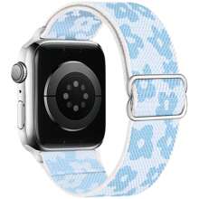 Stretchy Nylon Loop Bands Compatible With Apple Watch 38mm 40mm 41mm 42mm 44mm 49mm Adjustable Soft Elastics Strap Compatible With Apple Watch SE Ultra Apple Watch Series 8/7/6/5/4/3/2/1