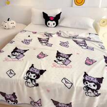 1pc 150cm Blanket - Ultra-Soft Flannel, Warm & Snug Feel, Perfect For Relaxing At Home-Melody,Home Decoration