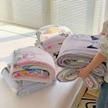 1pc 150cm Blanket - Ultra-Soft Flannel, Warm & Snug Feel, Perfect For Relaxing At Home-Melody,Home Decoration