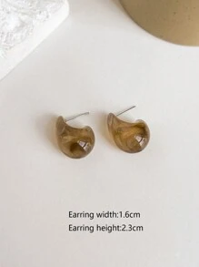 1 đôi Bông tai Hoop hình giọt nước kiểu dáng đơn giản hợp thời trang - Hoa tai - Xem 22