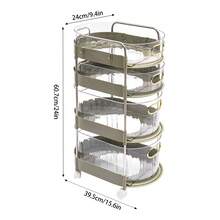 LOYALHEARTDY 4-Tier Plastic Drawer Organizer, 4-Drawer Storage Box, Plastic Storage Cabinet With Universal Wheel  2-Color Could Chooose - 綠色 - 查看 8