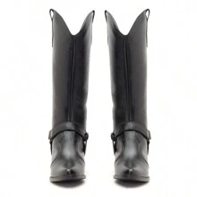 Women Mid-Calf Boots - màu đen - Xem 6