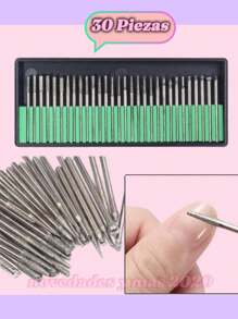 Set  30 Piezas Puntas Para Pulidor/drill De Uñas,brocas de pulido para uñas, brocas de taladro para uñas, cepillo de limpieza para pulir uñas, quitador de pedicura para acrílico y gel, herramientas de pulido para uñas, herramientas de manicura y pedicura para arte de uñas - Multicolor - Ver 1