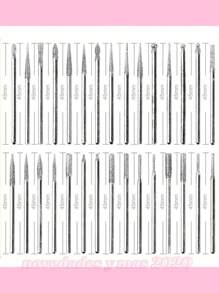 Set  30 Piezas Puntas Para Pulidor/drill De Uñas,brocas de pulido para uñas, brocas de taladro para uñas, cepillo de limpieza para pulir uñas, quitador de pedicura para acrílico y gel, herramientas de pulido para uñas, herramientas de manicura y pedicura para arte de uñas - Multicolor - Ver 2