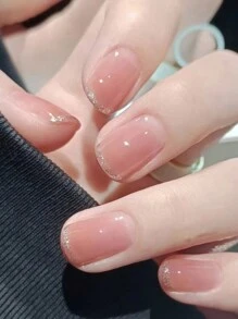 24 chiếc móng tay ngắn mùa hè, móng tay vuông, móng tay trái tim cho bé gái, móng tay giả viền vàng hồng bạc, một loại keo dán móng, một loại cọ chà móng và bộ móng nghệ thuật móng tay, móng tay giả, móng tay nghệ thuật ngắn, trung bình, dài, móng tay giả hình vịt hạnh nhân, móng tay acrylic thủ công, bộ đá quý, bùa hộ mệnh và đá giả, đồ dùng làm móng tự làm - Nhiều màu - Xem 2