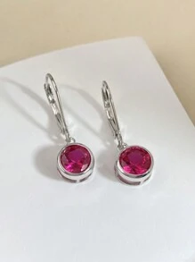 ESBERRY 1 Pair S925 Sterling Silver Birthstone Earrings, Customizable 12 Months Birthday Date, Elegant Jewelry Gift For Women - Earrings - View 8