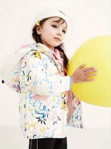 Annil Chaqueta acolchada de media longitud de invierno, de moda informal y cálida, para niños y niñas