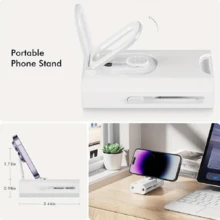 Kit de limpiador electrónico 8 en 1 para limpiar teclados con cepillo para sacar las teclas, limpiador anti-polvo de pantalla y lápiz limpiador multiusos para auriculares BT, portátil para teléfono, teclado, laptop, Airpods, laptops Apple y tabletas - Multicolor - Ver 7