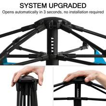 Automatic Quick Opening Tent Instant Pop Up 3-4 Person Automatic Tent Waterproof Sunshade Picnic Tent Outdoor Camping Hiking Tent - 藍色 - 查看 5