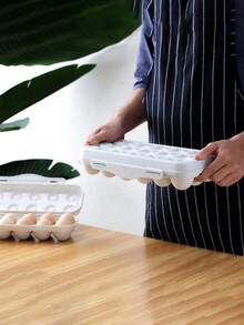 1pc Flatware Organizers, Egg Basket Egg Tray Holder, Egg Storage Box, Refrigerator Crisper Storage Container, Shockproof Egg Holder Box Organization, For Camping, Picnic And BBQ, Kitchen Supplies - Multicolor - View 6