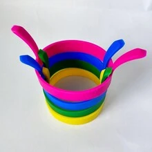 1入隨機色廚房烹飪矽膠煎蛋烤箱煮蛋圈模具 - 隨機顏色 - 查看 4