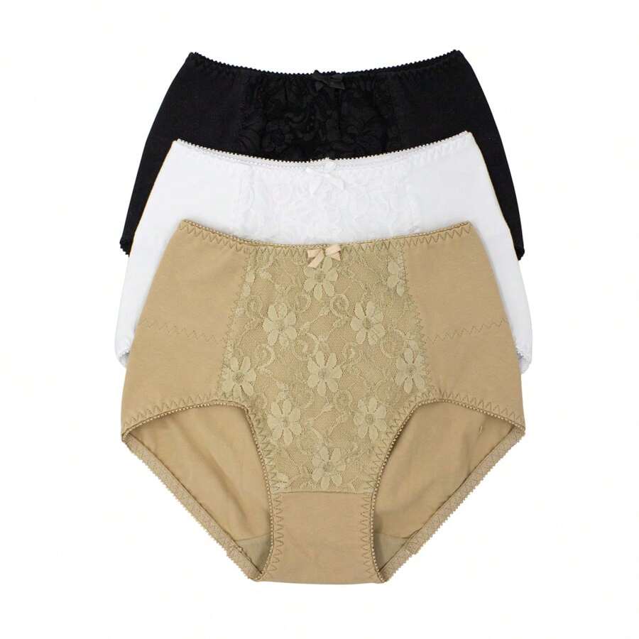 Set 6 Faja Pantaleta De Algodón Y Encaje, Alta Calidad - Multicolor - Ver 1