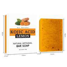 Jabón Hecho A Mano Procesado En Frío Con Cúrcuma, Limón, Roble Y Jengibre Para Lavado Facial Y Corporal - Amarillo - Ver 6