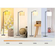 Arched Floor Lamp With Remote Control And Bulb Included - 黑色 - 查看 11
