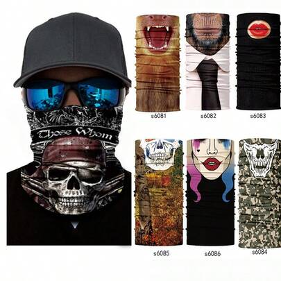 1pc Outdoor Bicycle Sunscreen Motorcycle Riding Mask Mountaineering Fishing Sports Running Bib Cover, Dust Breathable Mask, Personalized Fashion, Multi-Functional Headscarf Ski Mask