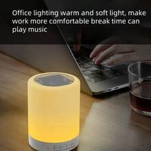 1 cái Chất liệu AABS USB có thể sạc lại Đèn vỗ đầy màu sắc Loa Bluetooth không dây, Đèn ngủ gia đình mini cầm tay cảm ứng thông minh Đèn ngủ để bàn Đèn khí quyển Đèn trang trí - Nhiều màu - Xem 9