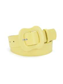 1 Thắt lưng rộng dành cho nữ màu kẹo có khóa bầu sành điệu, trang trí màu trơn cho quần jean, đầm hoặc váy - Nhiều màu - Xem 15