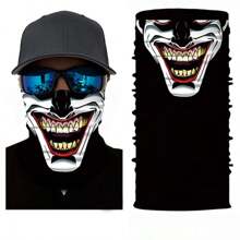 1pc Funny Mask Series, Multi-Functional, Magic Headband Seamless Riding Mask Windproof Sunblock Neck Cover, Hip Hop Motorcycle Riding, Face Towel Head Cover Ski Mask - Multicolor - View 17