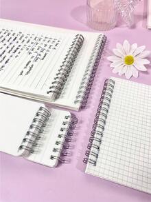 80 Sheets/Notebook B5 High School Students' Simple Coil Notebook Portable English Learning Notebook - Multicolor - View 9