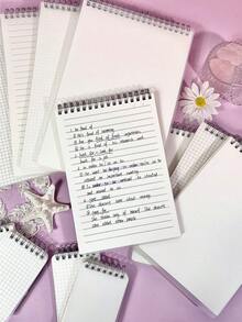 80 Sheets/Notebook B5 High School Students' Simple Coil Notebook Portable English Learning Notebook - Multicolor - View 6