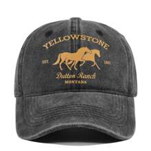 印花塗鴉棒球帽，黃石棒球帽，黃色帽子圖案，1入組 - 彩色 - 查看 18