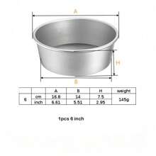 可拆卸底部圓形烤盤，鋁質蛋糕盤，乳酪蛋糕盤，蛋糕配件 - 銀色 - 查看 8