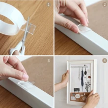 1/3/5m Cinta adhesiva doble cara nano, cinta adhesiva impermeable adecuada para baño, cocina, fregadero, grifo, pegatina de gel - transparente - Ver 7