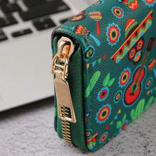 Women's Vintage Gothic Skull Patterned Wallet, Coin Purse And Card Holder With Secure Zipper And Multiple Card Slots - Multicolor - View 7