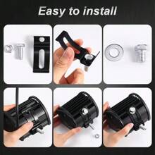 4 Inch LED Pod Lights,2/4PCS 120W 12000LM Triple Row Flood Spot Combo Offroad Driving Fog Ditch Work Light Compatible For Pickup Truck Trailer ATV UTV SUV Boat Lights Car Accessories Car Must Haves Car Decor Car Light