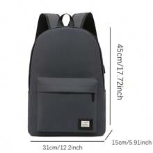 Leisure Backpack Lightweight College Laptop Backpack Waterproof Fitness Travel Backpack Leisure Backpack Minimalist Backpack Large Capacity Travel Backpack - 灰色 - 查看 3