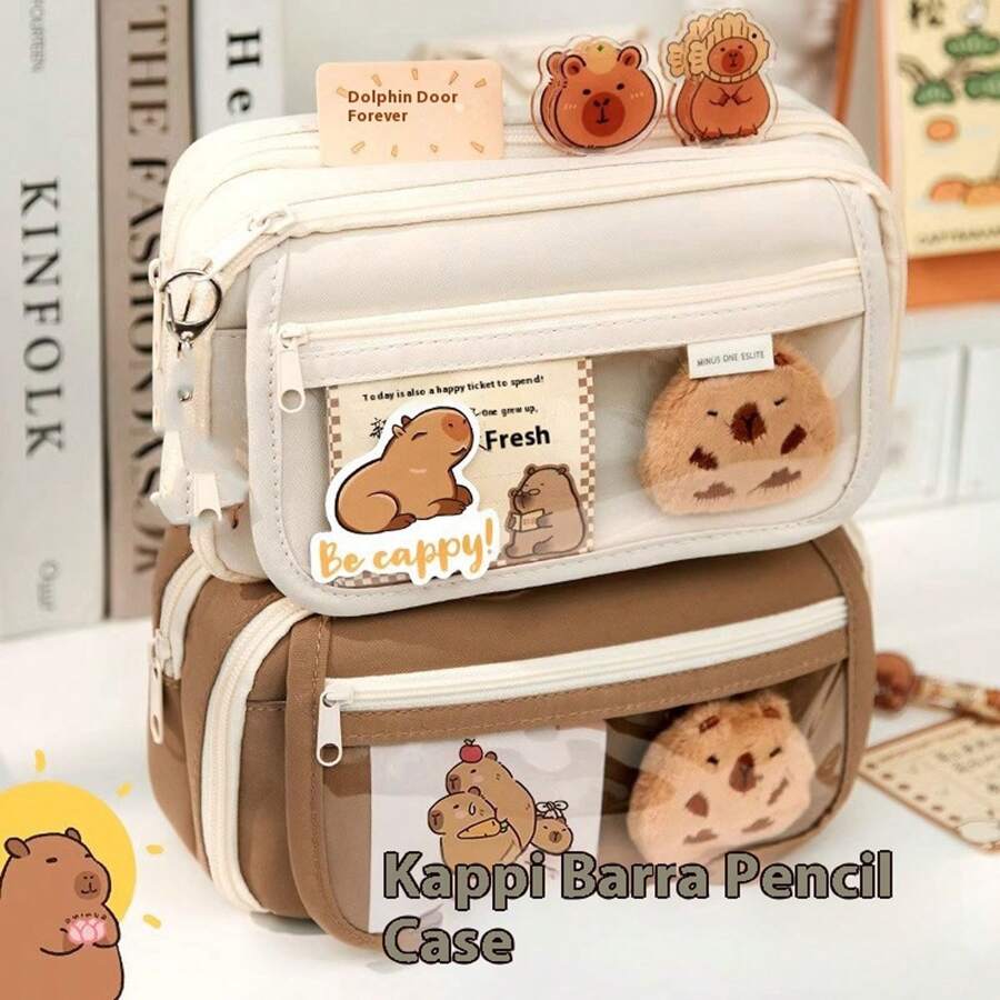 1pc Kapipara Pencil Case, 9 Layers High-Capacity Pencil Case For Girls, Stylish Stationery Storage Bag,Back To School,School Supplies,Pencil Pouch,School Bag - Multicolor - View 1