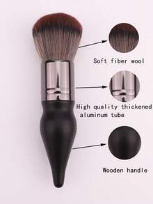 1 件葫芦形散粉刷，黑色 - 黑色 - 查看 4