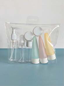 Bộ chai đựng đồ du lịch có thể tái sử dụng, chai xịt sữa dưỡng thể, dầu gội, sữa tắm, dụng cụ chiết rót mỹ phẩm dạng lỏng di động. - Nhiều màu - Xem 3