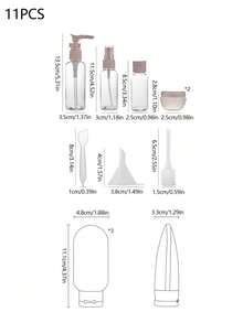 Bộ chai đựng đồ du lịch có thể tái sử dụng, chai xịt sữa dưỡng thể, dầu gội, sữa tắm, dụng cụ chiết rót mỹ phẩm dạng lỏng di động. - Nhiều màu - Xem 2