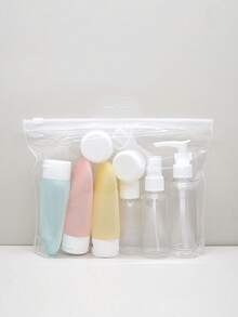Bộ chai đựng đồ du lịch có thể tái sử dụng, chai xịt sữa dưỡng thể, dầu gội, sữa tắm, dụng cụ chiết rót mỹ phẩm dạng lỏng di động. - Nhiều màu - Xem 4