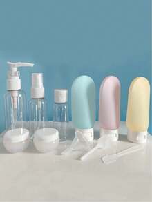 Bộ chai đựng đồ du lịch có thể tái sử dụng, chai xịt sữa dưỡng thể, dầu gội, sữa tắm, dụng cụ chiết rót mỹ phẩm dạng lỏng di động. - Nhiều màu - Xem 5